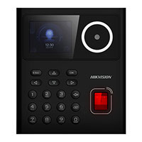 Terminal industrial Hikvision DS-K1T320MFWX-B/S con capacidad para 10,000 huellas y 100,000 tarjetas